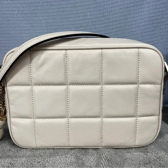 🔥 NWT Michael Kors Jet Set Charm Small Leather Crossbody Bag - LT Light Cream - Picture 5 of 16